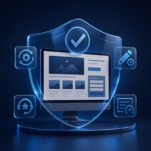 Maintenance Sérénité : sécurité, mises à jour et suivi de site web par Themis Créa